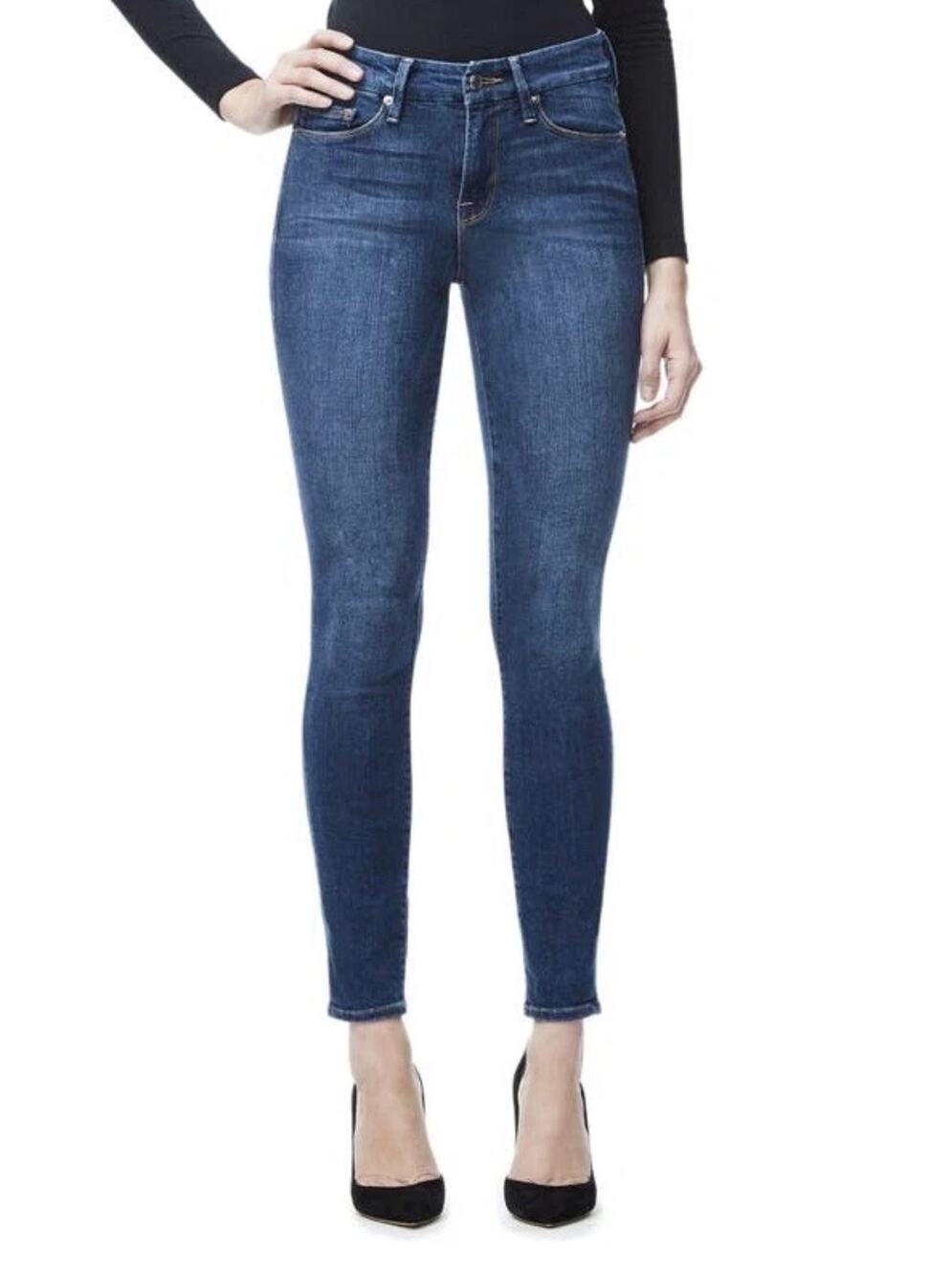 Good American Good Legs Skinny Denim Jeans 8 29 Datk Wash